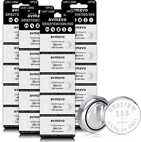 Avmzvo LR927 Equivalente alla batteria SR927SW 395 399 AG7 batteria orologio 1,5 V batteria a bottone 40 pezzi 【Garanzia 3 anni 】