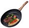 HIYAA Non Stick 24cm Frying Pan with Sturdy Handle - Anti-Scratch, Induction Compatible, Cast Aluminium Egg Frying Pan for All Hobs, Black