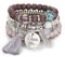 Packung Mit 4 Böhmischen Stapelbaren Perlenarmbändern Für Frauen, Mehrschichtig, Kristall, Opal, Perlen, Kreatives Vintage-Armband, Elastisches Set, Kann Gestapelt Oder Alleine Getragen Werden,C