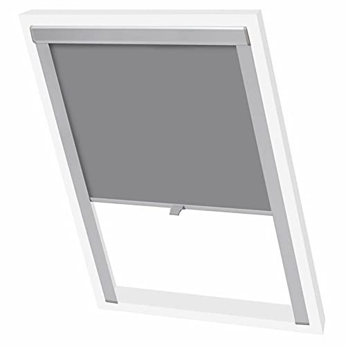 Homgoday Velux Fensterrollo - Grau, dekorativ, hitzeabweisend, für Büro und Zuhause Model131269