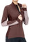 Santic Fahrradjacke Damen Winter Thermo Jacken Winddichte Laufjacke Leichte Atmungsaktiv Langarm Reflektierend Reißverschlusstasche Braun M