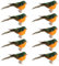 harayaa Christmas Cardinal Clip on Tree Ornaments Bird Decorations Bundle Cardinal with Artificial Feathers for Wreaths, Green Robin
