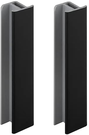 2x Jonction de plinthe 100mm finition noir mat Cuisine Raccord Connecteur Pied de meuble Profil PVC Plastique