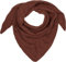 styleBREAKER Damen XXL Strick Dreieck Schal Einfarbig mit Schachbrett Strickmuster, Maxi Schal, Dreieckstuch, Warmes Winter Tuch 01020047, Farbe:Dunkelbraun