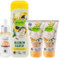 Alverde NATURKOSMETIK 4er-Set Hautpflege: Gesichtsöl OVERNIGHT mit 5% Squalan für ein weiches Hautgefühl (25 ml) + Bodylotion BIENENGLÜCK (250 ml) + 2 x Handcreme BIENENGLÜCK (75 ml), 425 ml
