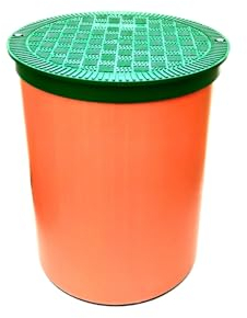 KG Rohr DN400/50cm lang Deckel Schwarz Grau Grün Wartungsschacht Abwasserschacht KG Schacht (Rohr mit Deckel Grün)