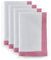 Solino Home Leinenservietten, 50,8 x 50,8 cm, 4 Stück, 100 % reines Leinen, rosa Nelke und weiße Servietten, waschbare Stoffservietten für Frühling, Sommer, klassisch