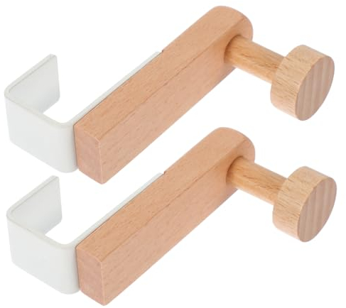 JECOMPRIS 4pcs Multipurpose Over Door Hooks for Home Organization and Combination Punch Design for Bathroom Kitchen Bedroom and Sturdy Hangers