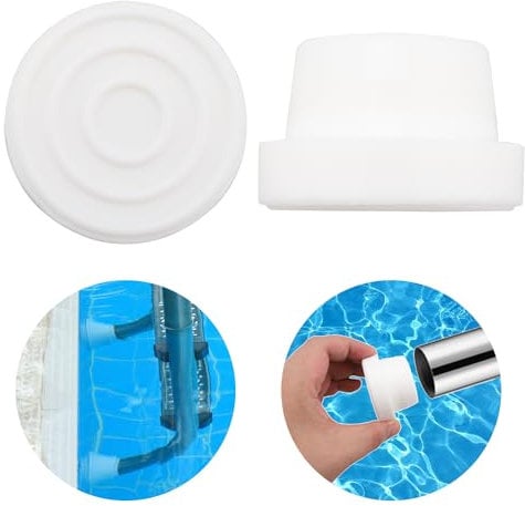 Lot de 2 butoirs pour échelle de piscine creusée en caoutchouc pour échelle de piscine creusée 4,8 cm