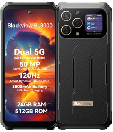 Blackview BL8000 5G (Écran 6.78'' - 512 Go, 12 Go RAM - Charge Rapide 33W) Or
