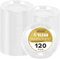 Kinmsito 100 platos de plástico reutilizables, 15 cm, platos de plástico transparentes, platos de plástico reutilizables, redondos y pequeños, de plástico duro, para fiestas, picnics, barbacoas