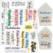 Hongma Rub On Sticker 19x14cm-Großformat Pustekuchen Happy Birthday Konfetti Wünsch Dir Was 2PCS Sprüche für Raysin für Keraflott Möbel Glas Holz DIY Deko Rub On Folie Rubons Aufkleber