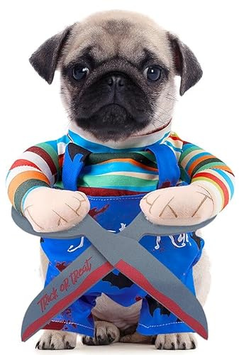 Lustiges Hundekleidung, Halloween Kostüm für Haustiere, Haustiere Hund Jumpsuit, Lustiges Haustier Outfit Kleidung für Hund Katze, Haustier Cosplay Party Anzug (L)