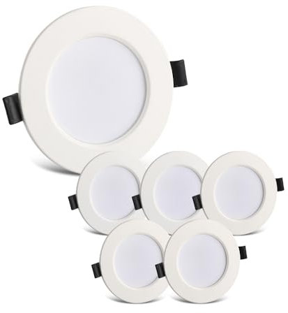 KINXZO LED Einbaustrahler, 230 V, LED Spot 6 W, 569 LM, IP44， Einbaustrahler für das Schlafzimmer, Badezimmer, 3 CCT einstellbar, Deckenstrahler LED für Wohnzimmer,