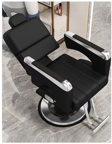 WKXTECZT Friseurstuhl Mit Hydraulischer Pumpe Friseursessel 360° Drehbar Friseurstühle Barber Stuhl Einstellbar, Mit Fußstütze Für Friseursalon Spa Tattoo Shop 150Kg,D