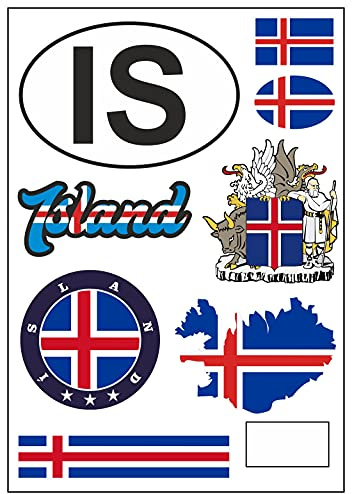 Daged Island Aufkleber Karte Stickerbogen - PKW Auto Motorrad Biker Flagge Fahne Deko AK