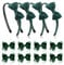 Green School Hair Accessories 4Pcs Green Hair Bands and 8Pcs Bows Hair Clips Uniform Color Girls Hair Accessories for School Party Styling Cheerleading