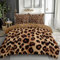 CozyRest Bettwäsche Set 135 x 200 cm Modischer Leopardendruck Bettbezug 3 teilig Weich Mikrofaser Bettwaren, Braun Bettwäsche-Set für Kinder Teenager ReißVerschluss Mit 2 Kissenbezug 80x80 cm