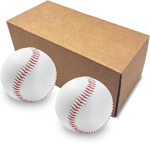 LeapBeast Professionelle Baseballs 9 Inch, Handgenäht Baseballs, Hart Holz/Weiche Gummikern Basebälle für Erwachsene, Jugendtraining, Professionelle Baseballspiele