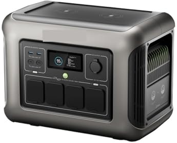 NGTFDCP Generateur Electrique, Centrale électrique Portable R1500, Batterie 1152 Wh, avec Sortie CA de 1800 W (3000 W en crête), générateur Solaire for fête de Jardin,for Camping-Car