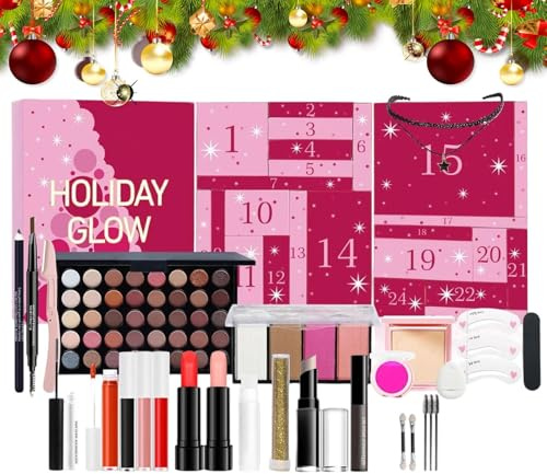 Schönheit AdventsKalender 2025, 24 Tage Weihnachten Countdown Kalender Make Up Set, Für Frauen Teenager Mädchen Geburtstag