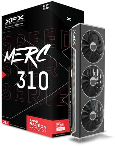 XFX Speedster MERC310 AMD Radeon RX 7900 XT Gaming Graphics Card with 20GB GDDR6, AMD RDNA 3 RX-79TMERCUR