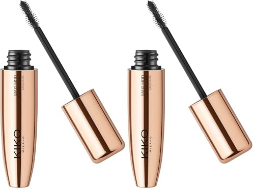 KIKO Milano Maxi Mod Length & Curl Mascara, Mascara Für Mehr Länge Und Schwung Mit Mini-Bürstchen (Packung mit 2)