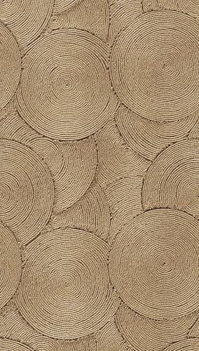 Livingwalls Kreis-Fototapete – Beige, Braun – Wandbild XXL 1,59 x 2,80 m | Moderne Kreis- & Spiralenoptik als Akzentwand – matte Vliestapete, ansatzfrei – für Wohnzimmer, Flur & Arbeitszimmer