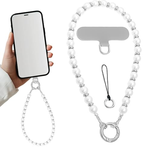 ZUWIJEQ Cordino Per Cellulare Da Polso, Laccio Per Cellulare Perle, Catena Telefono, Laccetto Per Cellulare Da Polso, Laccetto Per Chiavi Corto,Cinturino Da Polso,Per Portafogli,Portachiavi,Smartphone