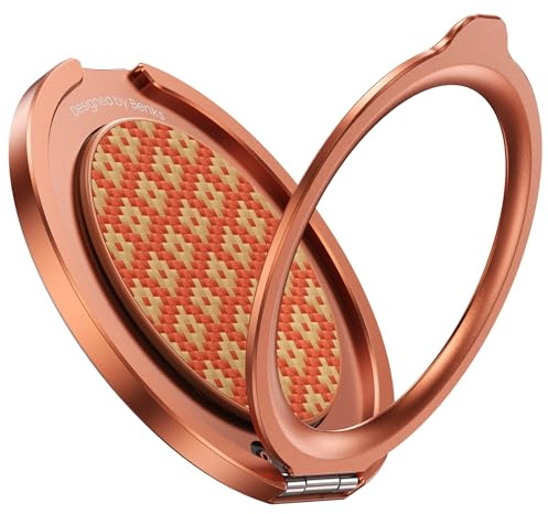 BENKS ArmorPop Magnetisch Handy Ring Halterung aus Kevlar Aramidfaser für MagSafe, 360° Drehung Metallring Handy Griff Halter Fingerhalter für iPhone 17/16/15/14/13/12 Serie
