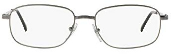 Sferoflex Mens SF2086 Square Prescription Eyewear Frames, Gunmetal/Demo Lens, 56 mm