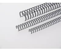 Renz Ring Wire Drahtkamm-Bindeelemente in 3:1 Teilung, 34 Schlaufen, Durchmesser 12.7 mm, 1/2 Zoll, schwarz