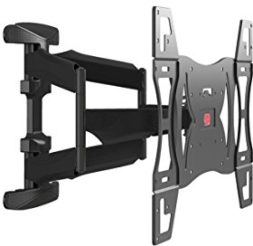 Physix PHW 400 L TV-Wandhalterung für 40-65 Zoll Fernseher, 180° drehbar und neigbar, max. 45 kg, schwarz