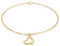 CARISSIMA Women's 9 ct Yellow Gold Heart Charm 1.5 mm Round Belcher Chain Bracelet of Length 18 cm/7 Inch
