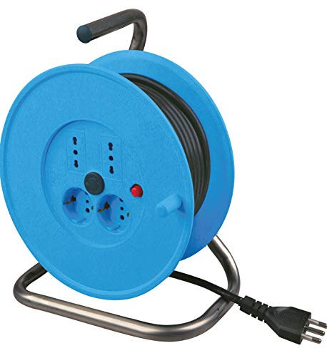 Poly Pool PP0709 Avvolgicavo Serie Mini 25 m, Spina 16 A, 2 Prese Bivalenti e 2 P30