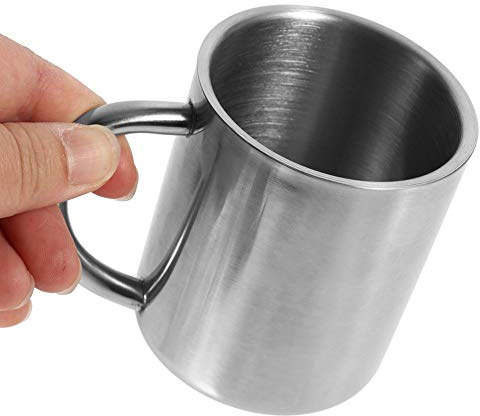 Portable Edelstahl Doppelwand Becher Reise Camping Kaffee Tee Milch Tasse Einfache Klassische