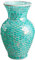 Jarrón de Cristal Mosaico de 10.5 Pulgadas de Alto (Azul), Jarrones de Cristal