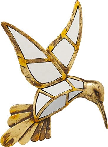 Kare Design Wandschmuck Bird Mirror Gold, Wandschmuck, Vogel, Glas verspiegelt, Accessoires, Wohnzimmer, Wandobjekt, Wanddeko, 32x27x4 cm (H/B/T)