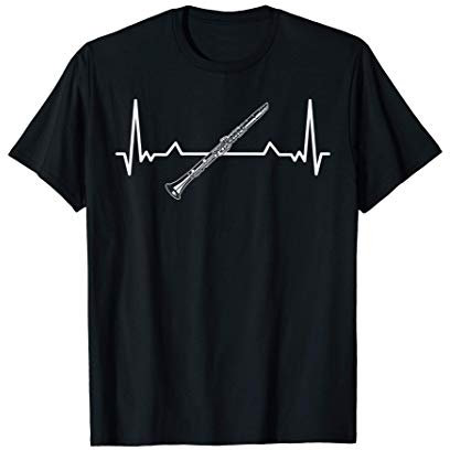 Musikinstrument Heartbeat I Lustiges Klarinetten T-Shirt