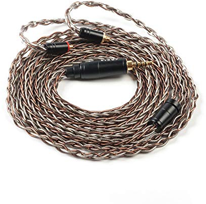 Yinyoo Earphone Cable mmcx 2.5mm KBEAR KBX4905 [Lyrics] silver foil thread wire 8 core earphone re-cable earphone upgrade cable UE900 / W40 / W60 / B50 / W80 / W10 (mmcx / 2.5mm plug)