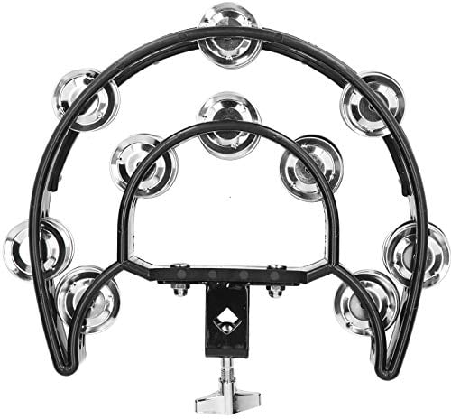 Vbestlife Orff Halterung Blumentrommel Ring Trommel Tamburin Jazz Trommel Multifunktionshandglocke Rassel Lose Glocke Zweireihige Glocke KTV