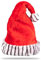 Weihnachtsmütze Plüsch Nikolausmütze X-Mas Mütze Santa Weihnachten Nikolaus rot für Erwachsene Einheitsgröße Weihnachtsfeier Weihnachtsmarkt (rot mit Zebra Borde)
