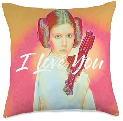 Star Wars Princess Leia I Love You Throw Pillow, 18x18, Multicolor