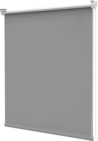 bobodeco Verdunklungsrollo ohne Bohren & mit Bohren, Verdunkelungsrollo Klemmfix, Hellgrau 100x200cm (BxH), Thermorollo Sichtschutz und Sonnenchutz, Rollos Hitzeschutz für Fenster & Tür