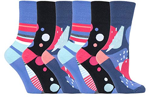 SOCK SHOP GENTLE GRIP 6 Pairs of Ladies Socks, Size UK 4-8 (6 x RH190)