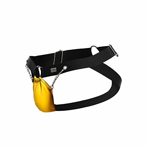 Dngeon Herren Lederarmband, sportliches Armband, für Herren, sexy, elegant, Schwarz