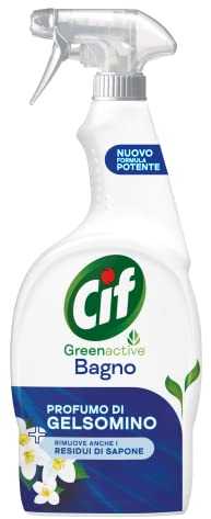 Cif Bad-Reinigungsspray gegen Kalk, 650 ml, zur Entfernung von Seifen- und Kalkrückständen, Jasminduft und Reinigungsmitteln natürlichen Ursprungs, 100% biologisch abbaubarer Duft