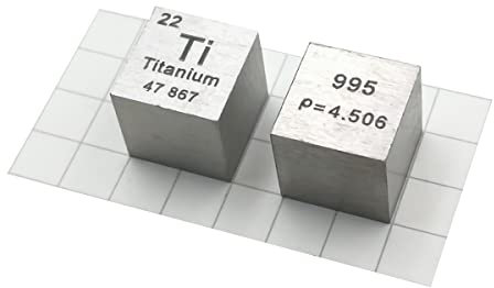 嘉信誉 Titan (Ti) Dichtewürfel, Laborqualität, präzise über 99,9 % hochrein, verwendet für Laborversuche, persönliche Hobbys und Sammlungen (Größe: 2,5 cm, Farbe: matt)
