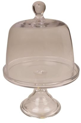 INNA-Glas Glas Kuchenglocke DORABELLA mit Deckel, klar, 22cm, Ø21cm