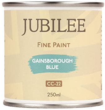 Guild Lane Jubilee Furniture Paint – Upcycle & Transform Wood, Metal & Glass – Soft Sheen Finish for Indoor & Outdoor – Durable & Easy to Apply Multi-Surface Paint (Gainsborough Blue, 250ml)